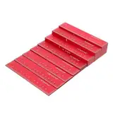 KONTONTY 8 Stück Höhenmesser für die Holzbearbeitung Hochpräzise Höhenblöcke Einrichtungszubehör Aluminium-Setup-Bars Stufenlehre Höhenmessgeräte Aluminiumlegierung rot