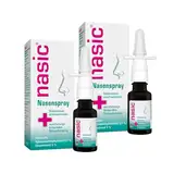 nasic Nasenspray mit dem Wirkplus | Abschwellendes & wundheilungsförderndes Schnupfenspray für Erwachsene & Schulkinder | Mit Xylometazolin & Dexpanthenol | Sparset mit 2 x 10 ml