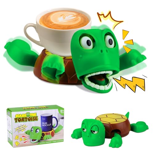 Turtle Coaster, 3D Gedruckter Figuren Schildkröten Untersetzer, Mini Schreien Schildkröten Coasters mit Hochziehbaren Gliedmaßen, Kreativer Lustiger Schildkröte Deko Geschenke für Muttertag Vatertag