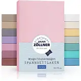 Julius Zöllner Jersey Spannbettlaken für Wiegen 90x40cm und Stubenwagen, 100% Baumwolle, STANDARD 100 by OEKO-TEX, rosa 1 Stück (1er Pack)