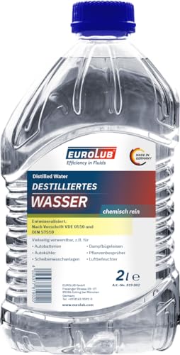 EUROLUB 819002 Destilliertes Wasser, 2 Liter