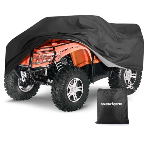 NEVERLAND XXXL Quad ATV Abdeckplane - Quad Fahrzeug Abdeckung Schutz Cover Winterfest Staub Regen UV-Schutz Schwarz XXXL (256 * 110 * 120 cm)