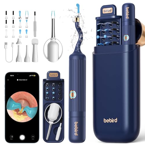 Ohrenschmalz Entferner Otoskop: 1920P HD WiFi Flexibler Ohrreiniger mit Kamera - 2025 NEW 360°-Weitwinkel Ear Cleaner mit licht für Ohren/Nasen/Hals-Untersuchungen Otoskop für Erwachsene Kinder