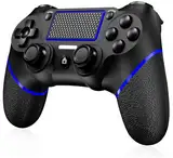 Shiptree Wireless Controller für PS-4, Gamepad Joystick Controller kompatibel mit P4/Pro/Slim/PC, Dual-Vibration, Audio, Hochpräzises Touchpanel, 6-Achsen-Gyrosensor, 360° Präzise Steuerung