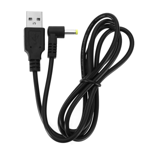 YINETTECH DC Ladegerät USB Ladekabel 4mm Rundes DC Stromkabel Kompatibel mit Panasonic Camcorder HC-V/HC-VX/HC-W/HC-WX K2GHYYS00002 Schwarz