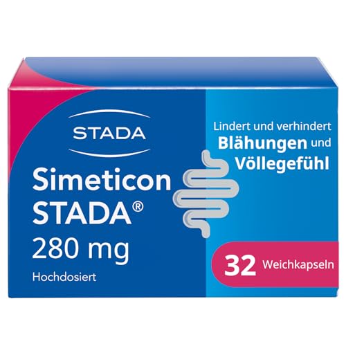 SIMETICON STADA 280mg - Medizinprodukt zur Linderung gasbedingter Beschwerden wie Bauchkrämpfe, Blähungen und Völlegefühl - 1 x 32 Weichkapseln