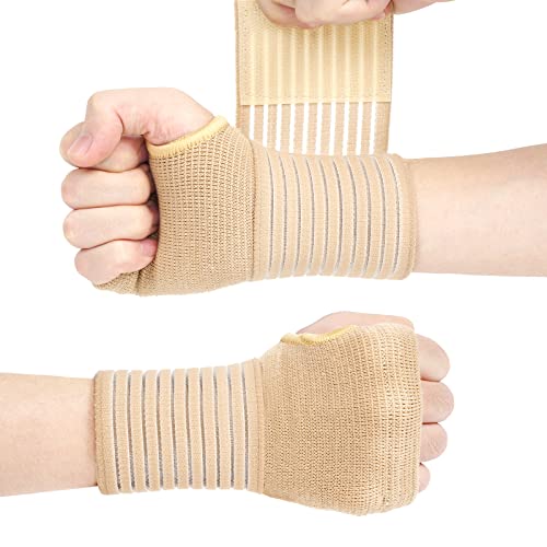 ACWOO Handgelenkbandage, 2 Stück Handgelenkstütze Handbandage mit Klettverschluss für Sport und Alltag, Atmungsaktiv Wrist Wrap Bandage Handgelenk für Damen und Herren