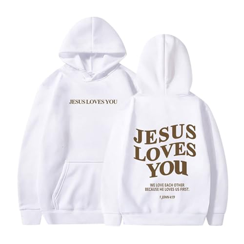 Jungen Mädchen Casual Loose Cute Print Langarm Hoodie Sport Strampler 56 (White 9-10 Years)