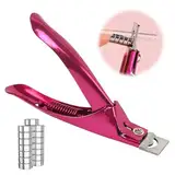 Nagelknipser Gelnägel mit 15 Magneten, Professional Nagelknipser für Kunstnägel Tip Cutter Nail Clipper Gelnägel Zubehör Nagel Zubehör Nagelschneider für Fake Nails Gel Nägel Künstliche Nägel (Rosa)