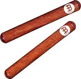 Meinl Percussion Wood Claves Classic - 1 Paar zylindrische Klanghölzer - Mit schneidendem Sound - Musikinstrument - Walnuss, Natur (CL1RW)