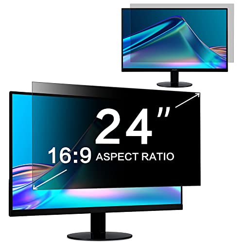 ZOEGAA Blickschutzfilter 24 zoll Seitenverhältnis 16:9 für 24 Zoll Monitor,Anti Blaulicht Computer Monitor Sichtschutz 24 Zoll und Abnehmbarer Sichtschutzfolie/Blickschutzfolie/Sichtschutzfilter