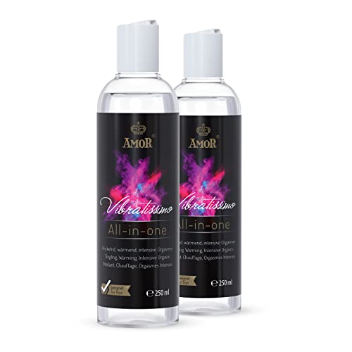 Vibratissimo Play Gel all-in-one 2x250 ml I wärmend und intensivierend I Wasserbasierte Gleitgele I Lubricant Gel für Toys & Latexkondome I water based lubrication | Dermatologisch getestet