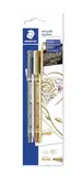 STAEDTLER 8323-S BK2 Metallic Marker, 2 Stück auf Blisterkarte, gold/Silber, mehrfarbig