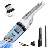 Akku Handstaubsauger Kabelloser 120W 12000Pa Autostaubsauger Mit HEPA Filter Wiederaufladbarer Mini Staubsauger für Auto,Haus,Küche,Tierhaare