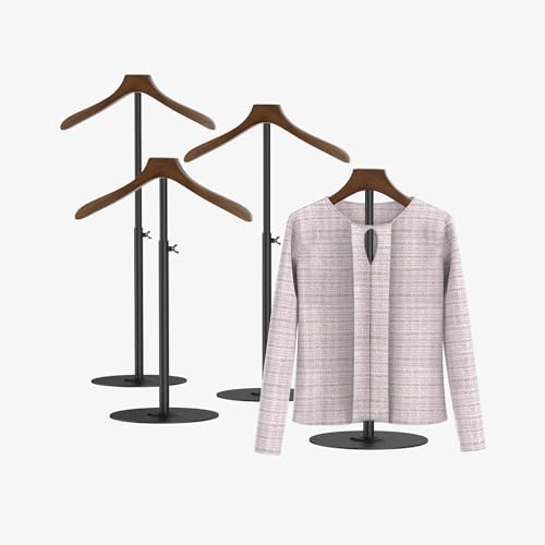 Yawinhe Einstellbare T Shirt Display für Verkäufer, Schulter Ständer, Metall Kleidung Display, Kleiderbügel, Herrendiener Stummer Damen Diener Kleiderbutler Kleiderständer, 4 Stück