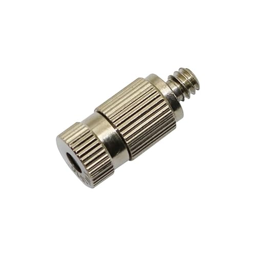 MULONGOR 40 Stück 3/16 Zoll Außengewinde Sprühdüse Gartensprinkler Pflanzenkühlung Hochdruck-Nebeldüsen Nebelspritzen(0.2mm)
