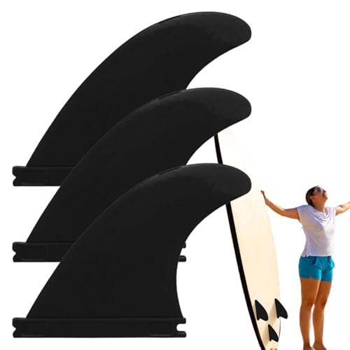 Paddle-Board-Finne, Longboard-Finne-Ersatz - 3 Stück Fiberglas-Nylon-Surfbrettflossen Ersatz, Dekoratives Paddleboard-Zubehör, einfach zu installierendes Surfzubehör für Longboard, Funboard