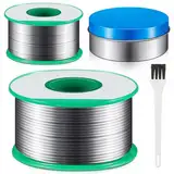 Zonon Sanitär-Lötset enthält 2 Lötdraht, 1 Flussmittel und Bürste für Sanitärreparaturen, Durchmesser 3 mm (113 g)