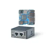 youyeetoo NanoPi R5C Mini-Router mit Metallgehäuse, 4 GB LPDDR4X 32 GB eMMC, RK3568 Entwicklungsplatine, 0.8TOPS NPU, Unterstützung OpenWrt Docker, Zwei Ethernet-Ports (Standard-Kit)