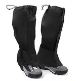 REAQUE Outdoor Gamaschen, 500D wasserdichte Gamaschen Ärmel Beinschutz für Radfahren Snowboarden Wandern Klettern (Schwarz)