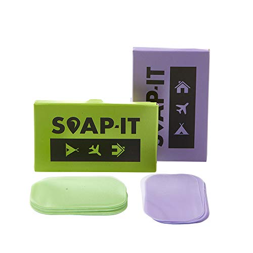 Soap-IT Seifenblätter - 150 Soap Paper - Seife für Unterwegs - Mini Seife to go - Hand Soap - Seifenpapierblätter - Camping Seife - Travel Soap (Jasmin & Lavendel)