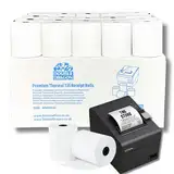 Double Dragon, 80 x 80 mm Premium Thermopapier Kassenrollen für EPOS-Drucker, POS-Terminal, Kassensystem [Packung mit 20]