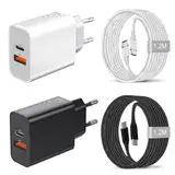 25W USB C Ladegerät für Samsung Galaxy A55 5G/A25 5G/A35 A26 A36 A56 5G A15 A05S/A54 A53 A34 A33/S24 Plus/S25 Ultra/S23 FE/iPhone 15 Handy Netzteile mit Ladekabel,Super Schnellladegerät Ladestecker