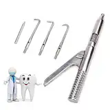 iksvmsis Dental Kronenentferner, Automatischer Brückenentferner, Dental Automatischer Kronenentferner Mit 3 Spitzen Und Einstellschlüssel, Edelstahl Dental Surgical Instrument Werkzeuge