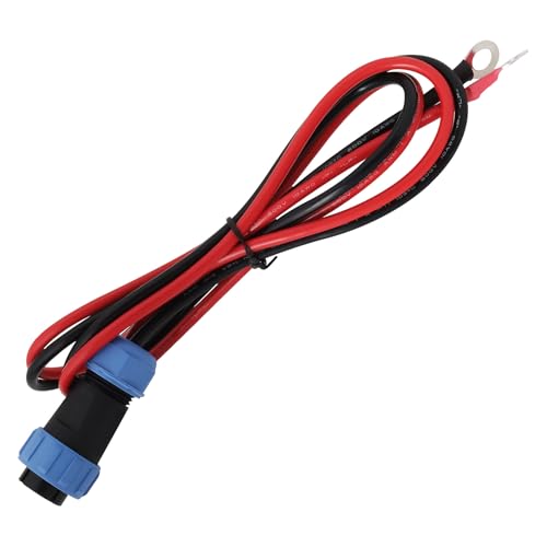 YINETTECH 1 Stück 2-poliger SP21-Luftfahrt-Stecker auf O-Terminal-Kabel 10AWG Wasserdicht IP68 Geeignet für Tragbare Ladestationen Batterien Usw. (1 M)