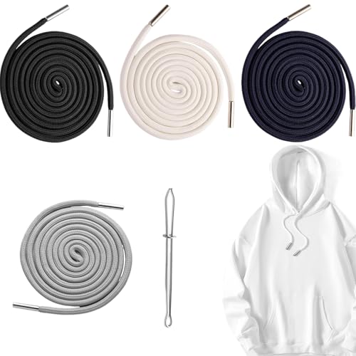 4 Stück Jogginghose Band Hosenbänder Kordelzug,Kordel Für Hoodie,Kordel Für Jogginghose,Kordelband Für Hosen,Band Für Hoodie,Mit Durchziehnade,Passend Für Jogginghosen,Hoodies Etc(140cm)