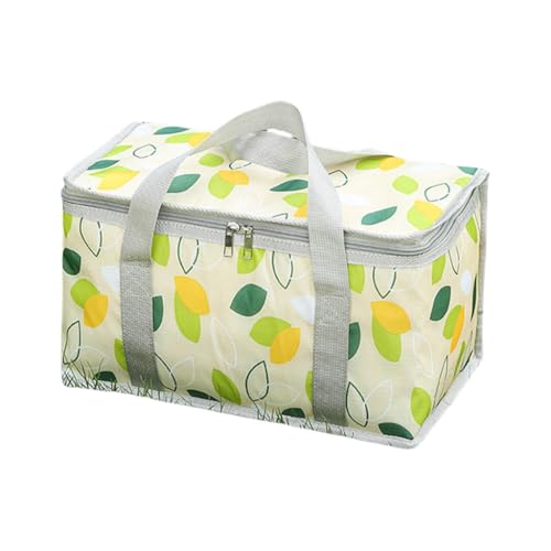 Isolierte Tasche für Lebensmittel, tragbar, isolierte Picknicktasche mit Reißverschlüssen, isolierter Picknickkorb, Kühltasche, Endurin