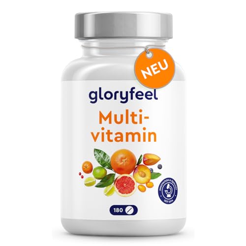 Multivitamin + Mineralien - Alle wichtigen A-Z Vitamine & hochdosierten Mineralstoffe im Komplex - Halbjahresvorrat - 180 kleine, leicht zu schluckende Tabletten - Immun-Support* - 100% Laborgeprüft