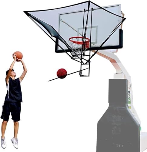 GPECTIFO Basketball-Schießmaschine, tragbarer Basketball-Rebounder, Basketball-Schieß-Trainer, Basketball-Rückprallgerät, 180 Grad drehbare Rutsche