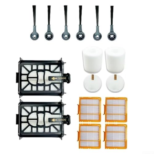 Oniissy Roboter-Staubsauger-Zubehör-Set – 16 Teile Ersatzteile für RV2600WSEU inkl. Basisfilter, Schaumstofffilter, Seitenbürsten