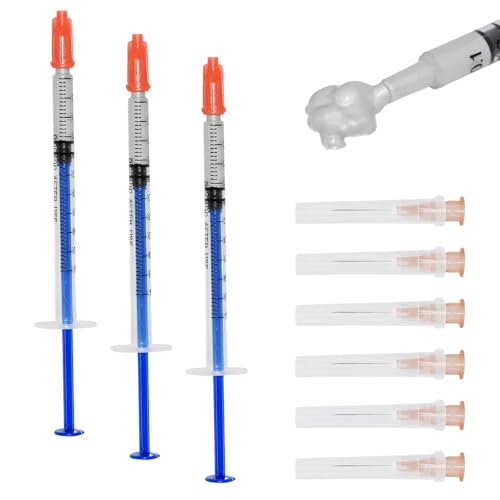 3 Pcs Leitfähiger Kleber Leitsilber Silberleitlack, Elektrisch Leitender Kleber, Gute Filmbildungsleistung, mit 6 Nadeln, zur Reparatur Von Tastaturen und Elektronischen Leiterplatten