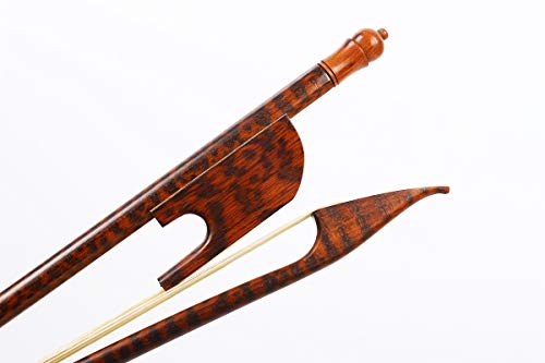 Yinfente 4/4 Schlangenholz Violine Bogen Letterwood Barock Stil nach außen Holz Naturbogen Pferdehaar (4/4)