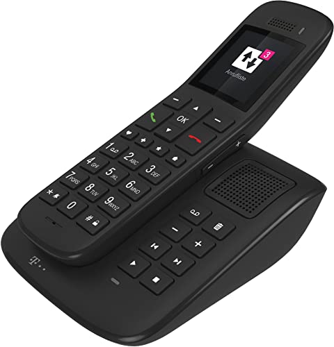 Telekom Sinus A 32 Schnurlostelefon mit Basis und Anrufbeantworter ebenholz