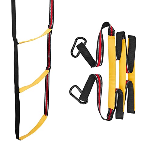 Tioheam Boots-Strickleiter, Schlauchboot Leiter, 3 Stufen Bootsleiter Rutschfester Klappbar Badeleiter Schwimmbadleiter, Für Schlauchboot, Kajak, Motorboot