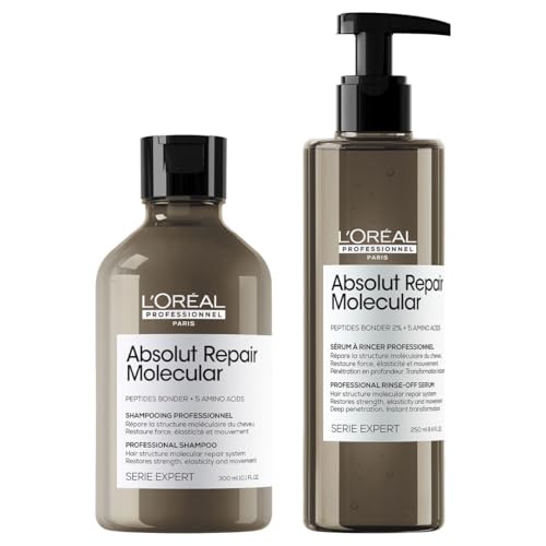 L'Oréal Professionnel, Absolut Repair Molecular Geschenkset, reparierende Routine, beschädigtes Haar, Duo Shampoo + Spülserum, limitierte Edition Expert Serie