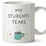 Mugffins Tassen/Becher mit Spruch für LEHRER - Auf Englisch - My students tears - 11 oz / 330 ml - originelles und lustiges Geschenk Mitarbeiter
