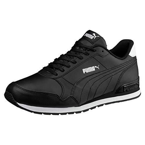 PUMA Unisex ST Runner v2 Full L Low-Top Trainer, Puma Black-Puma Black-Puma White, 45 EU