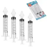 Vicloon Nasenspüler, 4pcs Baby-Nasenspüler mit Silikon-Nasensaugspitze,Tragbares Säuglings-Nasenreinigungsspülgerät, Neti-Topf, 10-ml-Nasenspülset, Nasenwaschreiniger, Nasenspü…