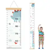 Aolso Kinder Messlatte, Größenmesser für Kinder, Massband Kinder, Baby-Wachstumstabelle, Wandbehang-Wachstumstabelle, Dekoration Kinderzimmer, Messlineal für Babys, Mädchen, Jungen (Dinosaurier)