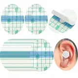 BORISCA 60 Pcs Wasserdicht Ohr Patches, Einweg Ohr Wasserdichte Aufkleber Erwachsene Ohrenschützer Wasser Kinder Ultradünne Ohraufkleber Transparent Waterproof Ear Stickers für Ohrringe Abkleben Sport