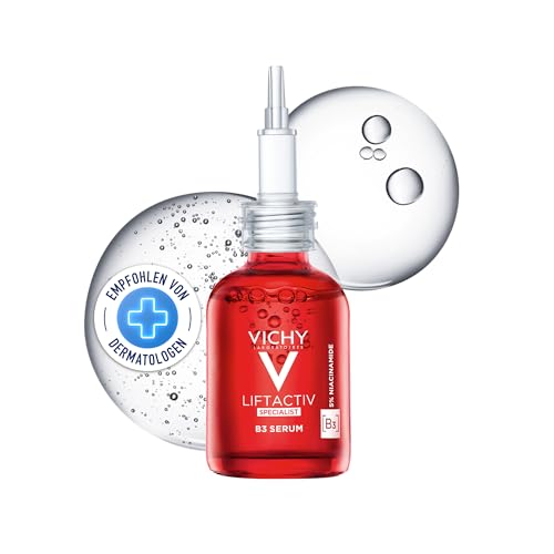 VICHY Anti-Pigmentflecken Serum, Bei Hyperpigmentierung, Mildert Pigmentflecken, Vereinheitlicht Hautton, Mit Niacinamid und Glykolsäure, Ohne Duftstoffe und Alkohol, Liftactiv B3, 30 ml