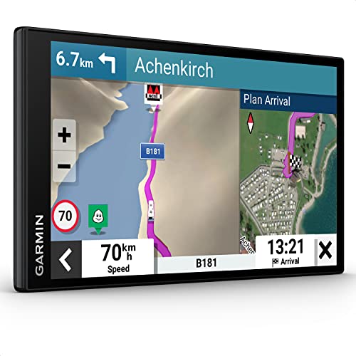 Garmin Camper - Navigationsgerät mit 7“ (17,8 cm) Display für Wohnmobile/Wohnwagen, vorinstallierten 3D-Karten für Europa und Südafrika, Verkehrsinfos in Echtzeit, Campingplatz-Datenbank, Schwarz