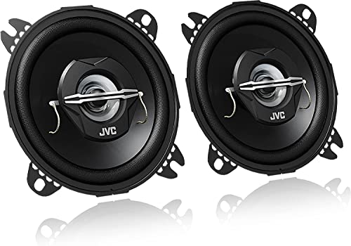 JVC CS-J420X 10 cm 2-Wege-Koaxial-Lautsprecher, 2 Stück, Schwarz