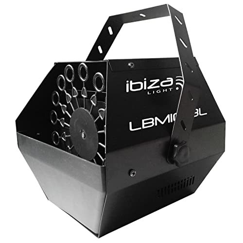 Ibiza - LBM10BAT-BL - Tragbare Seifenblasenmaschine mit 16 Sticks - Schwarz