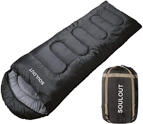 SOULOUT Schlafsack 3-4 Jahreszeiten - Winter Schlafsack Wasserdichter Leichter Deckenschlafsack für Camping, Reisen und Outdoor-Aktivitäten -Ideal für Erwachsene und Kinder - 220 x 83 cm