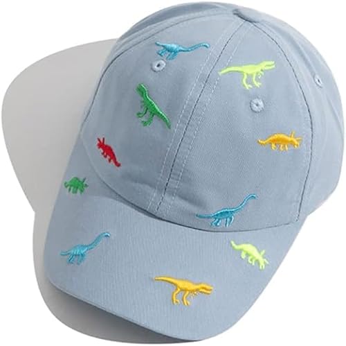 Kinder Baseball Cap für Jungen Mädchen Dinosaurier Stickerei Verstellbar Sport Baumwolle Kappe Sonnenhut UV Schutz Basecap Sommer Herbst Kinder Schirmmütze Golf Cap für 2-6 Jahren Baby Jungen Mädchen